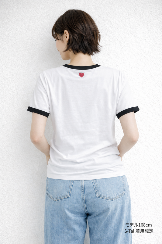 -PROUD Tee-  White×Black Rib
